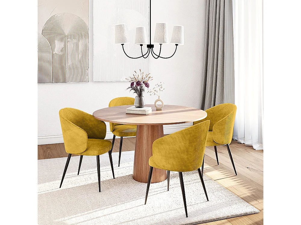 Silla de Comedor Tapizada en Pana - Feudum