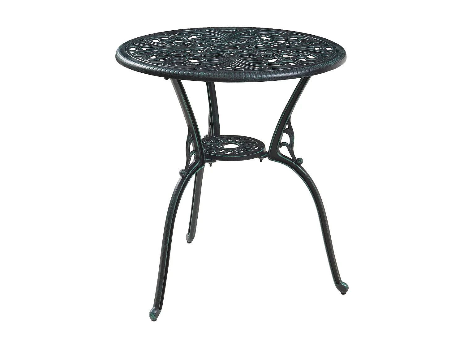 Set de bistrot de jardin Lupsam gris foncé avec patine verte casa.pro