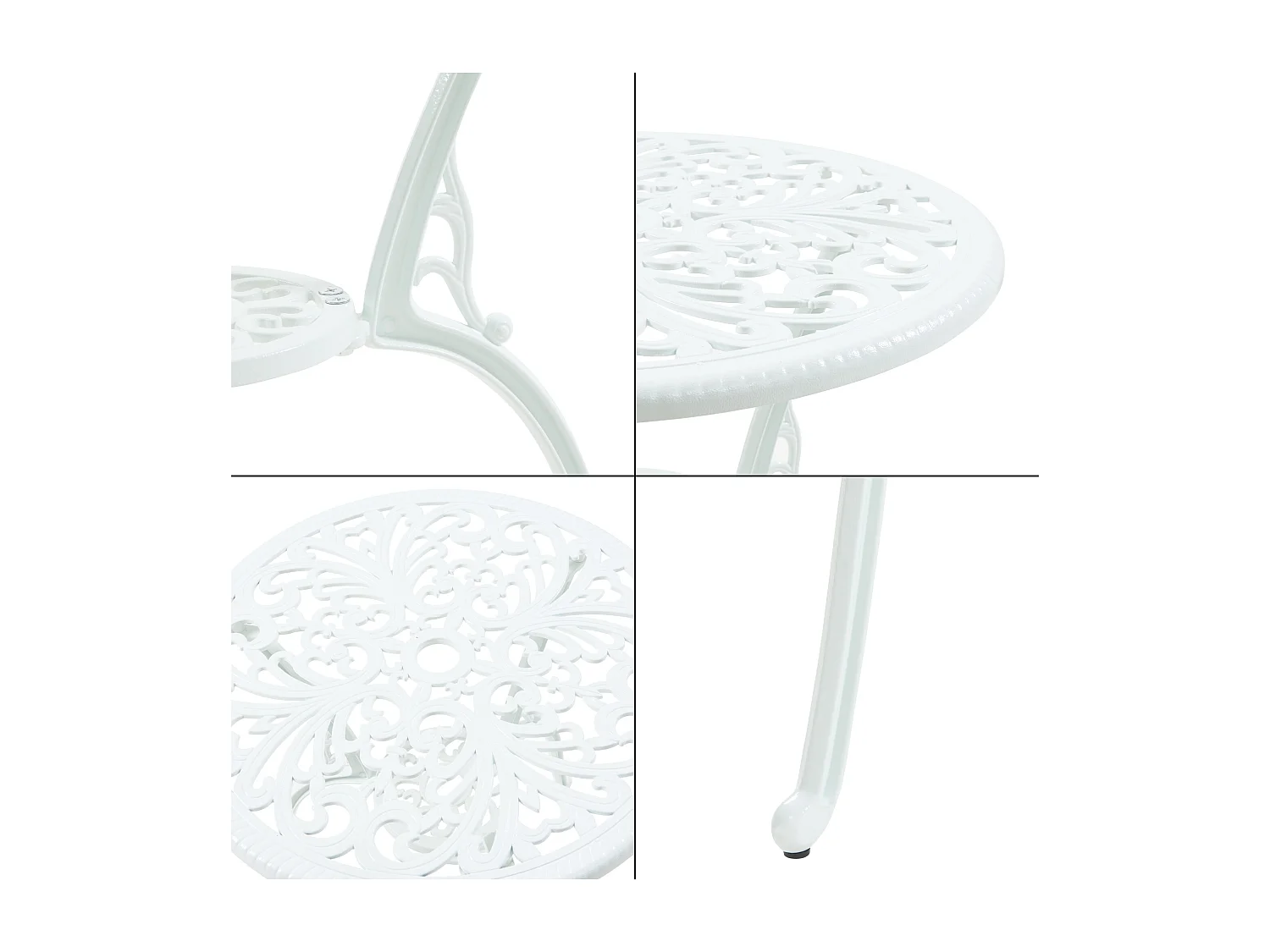 Set de bistrot de jardin Lupsam blanc casa.pro