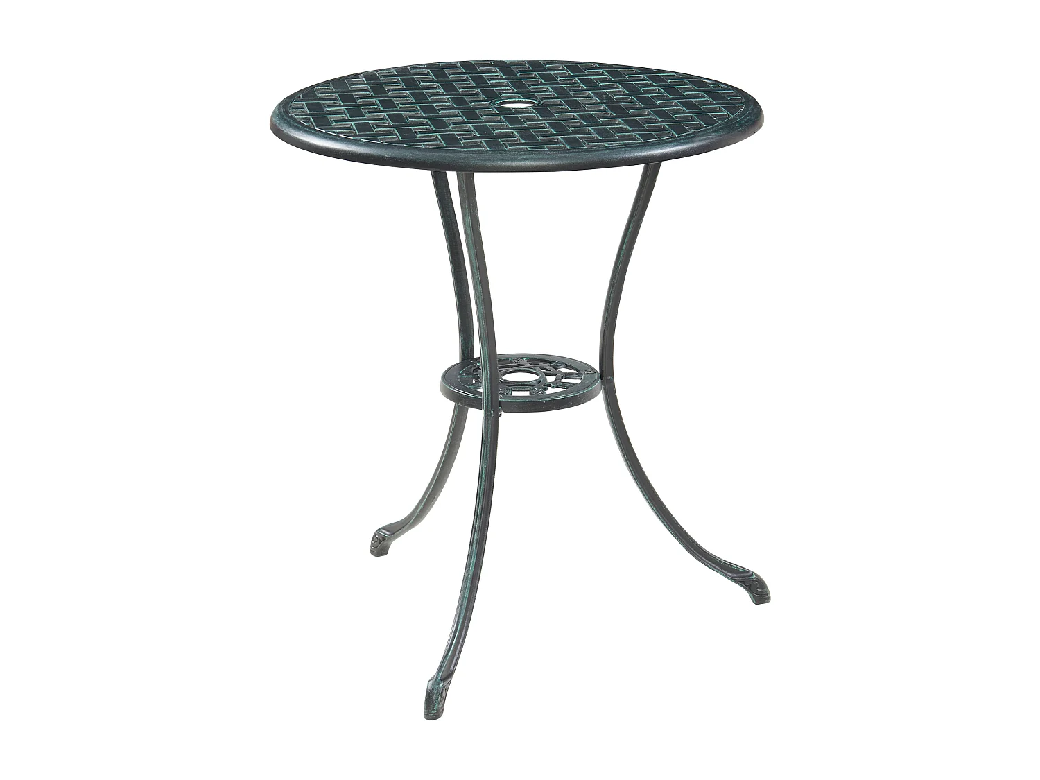 Set de bistrot de jardin Vena gris foncé avec patine verte casa.pro