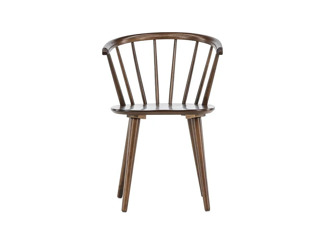 Bobby chaise de salle à manger avec accoudoirs bois mocca