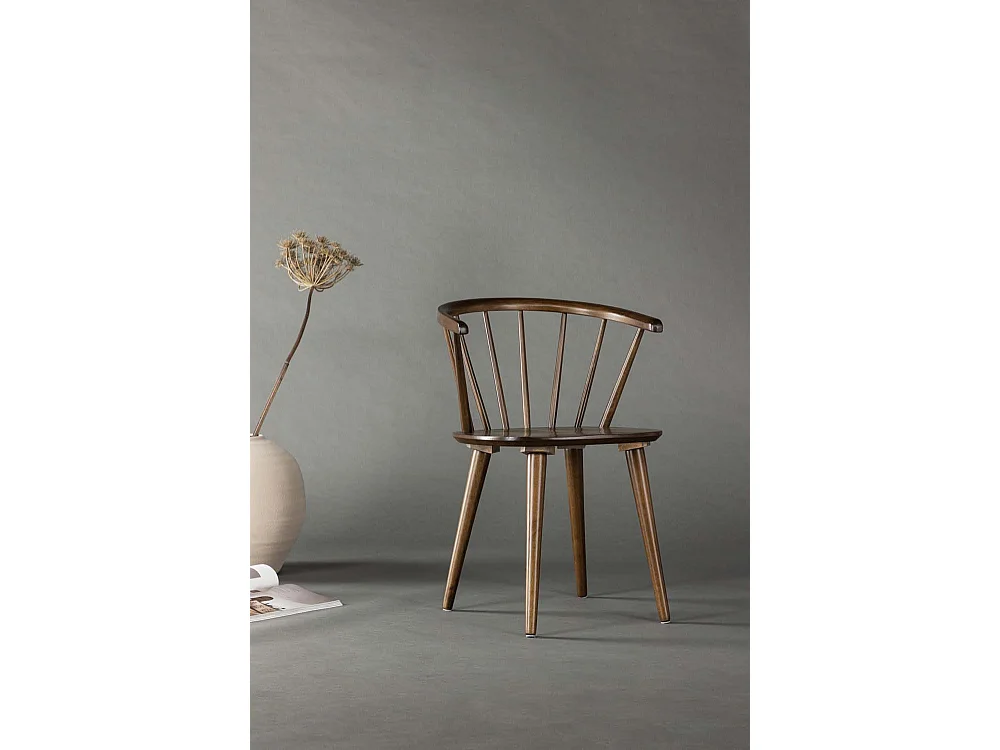 Bobby Esszimmerstuhl mit Armlehne Holz mocca.