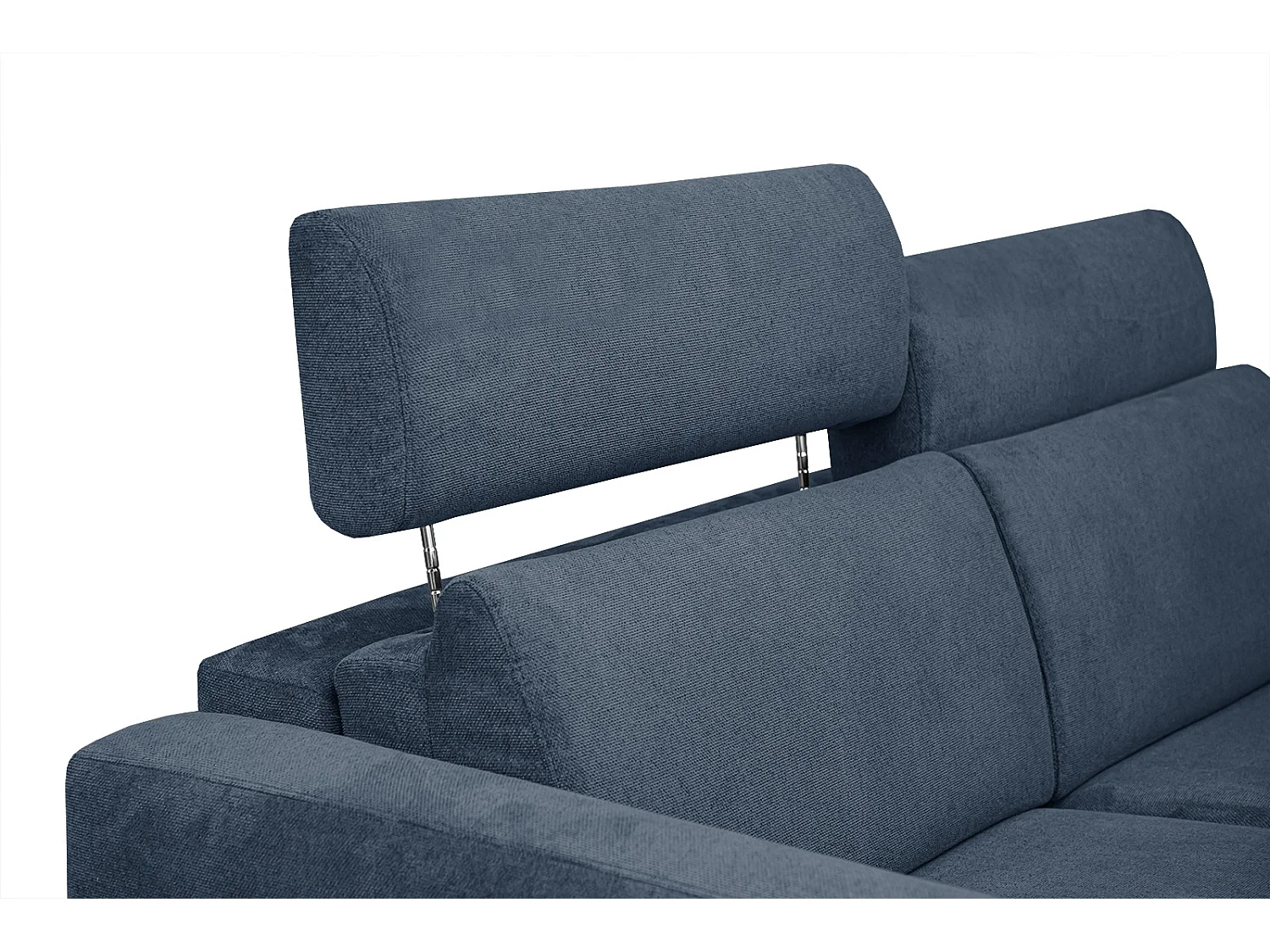 MEZO Sofa 3-Sitzer mit Schlaffunktion und verstellbare Kopfstützen, marineblau