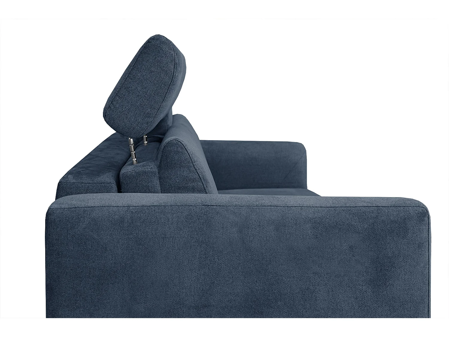 MEZO Sofa 3-Sitzer mit Schlaffunktion und verstellbare Kopfstützen, marineblau