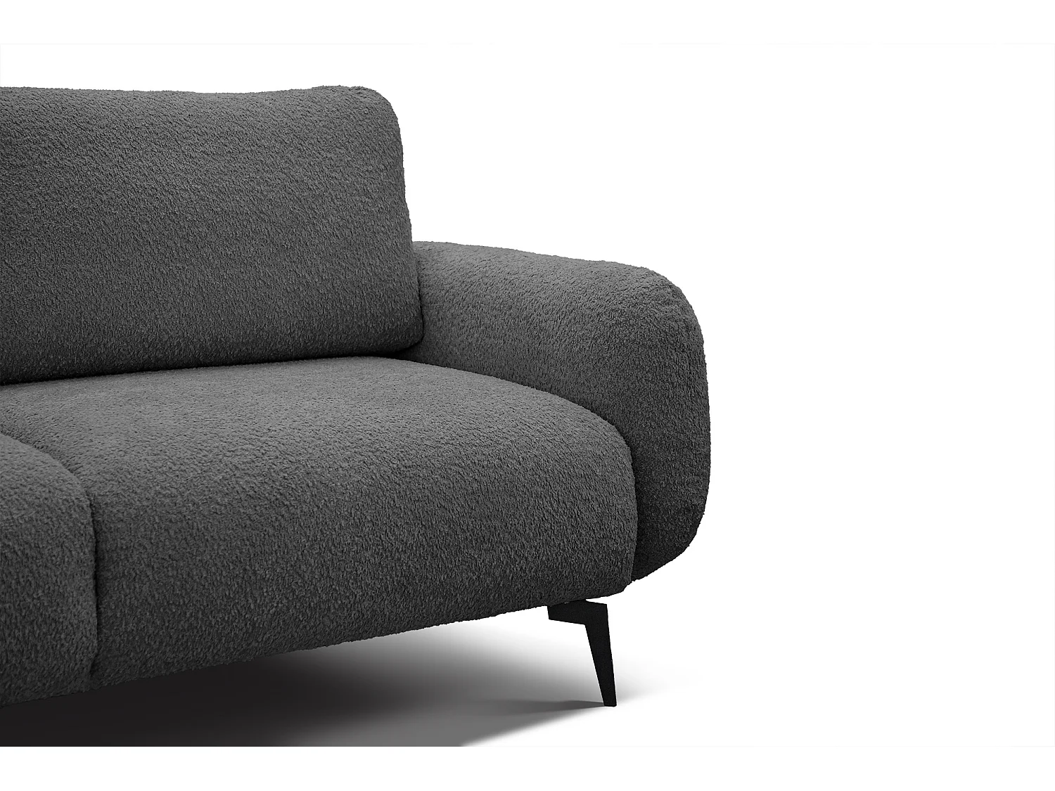 FEBE Sofa 3-Sitzer, dunkelgrau