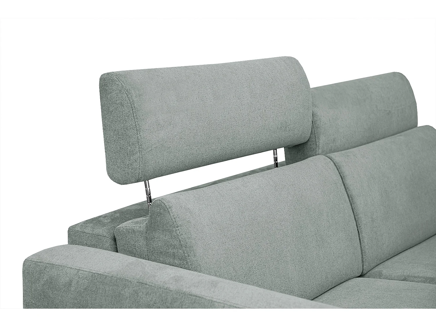 MEZO Sofa 3-Sitzer mit Schlaffunktion und verstellbare Kopfstützen, steingrau