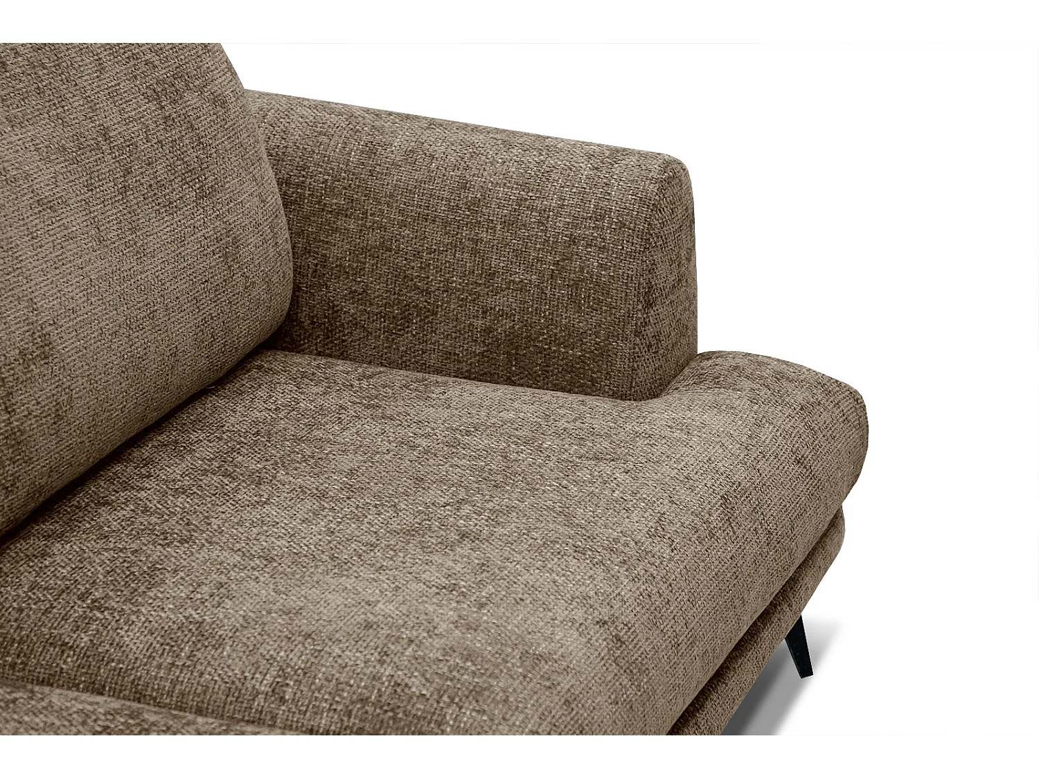 Canapé droit Adria 3 places tissu beige foncé