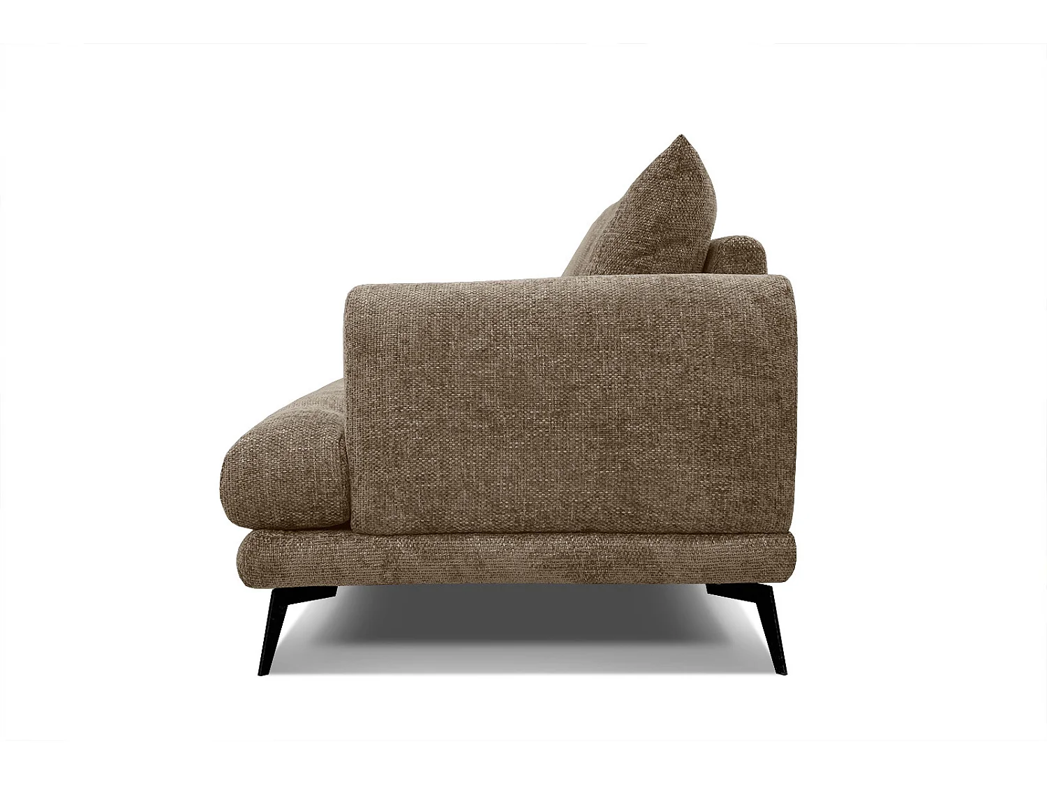 Canapé droit Adria 3 places tissu beige foncé