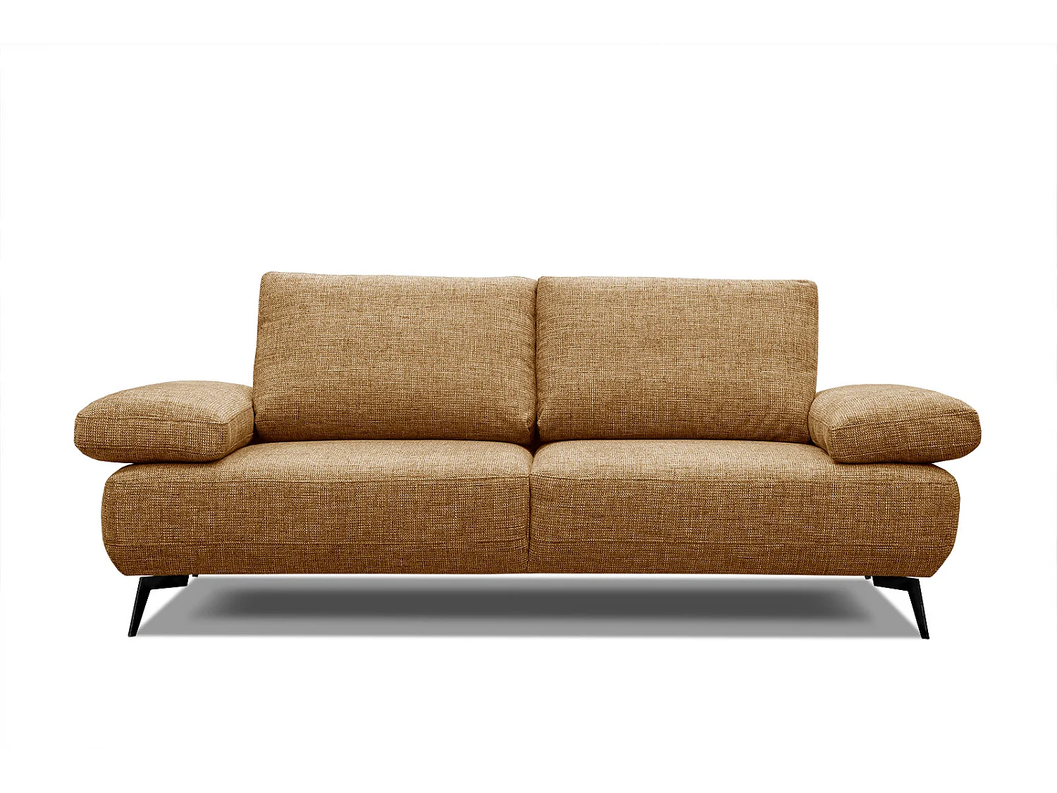 Canapé droit 3 places tissu brun clair - MELLO