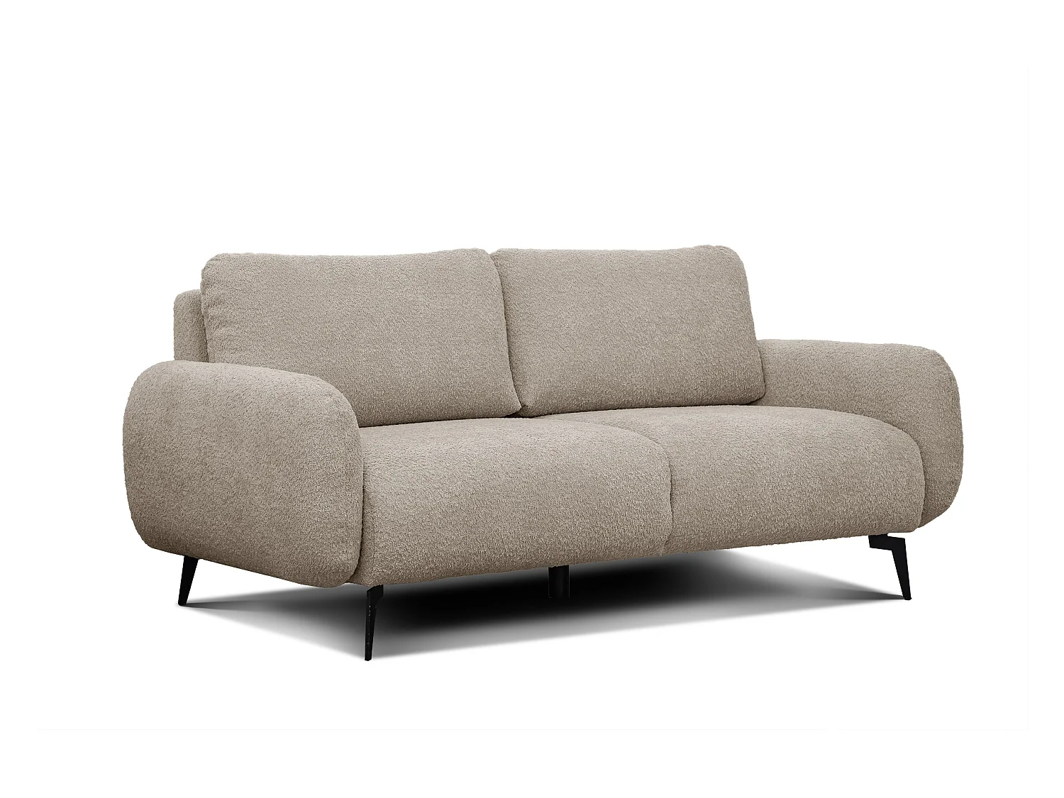 Canapé droit 3 places tissu beige - FEBE