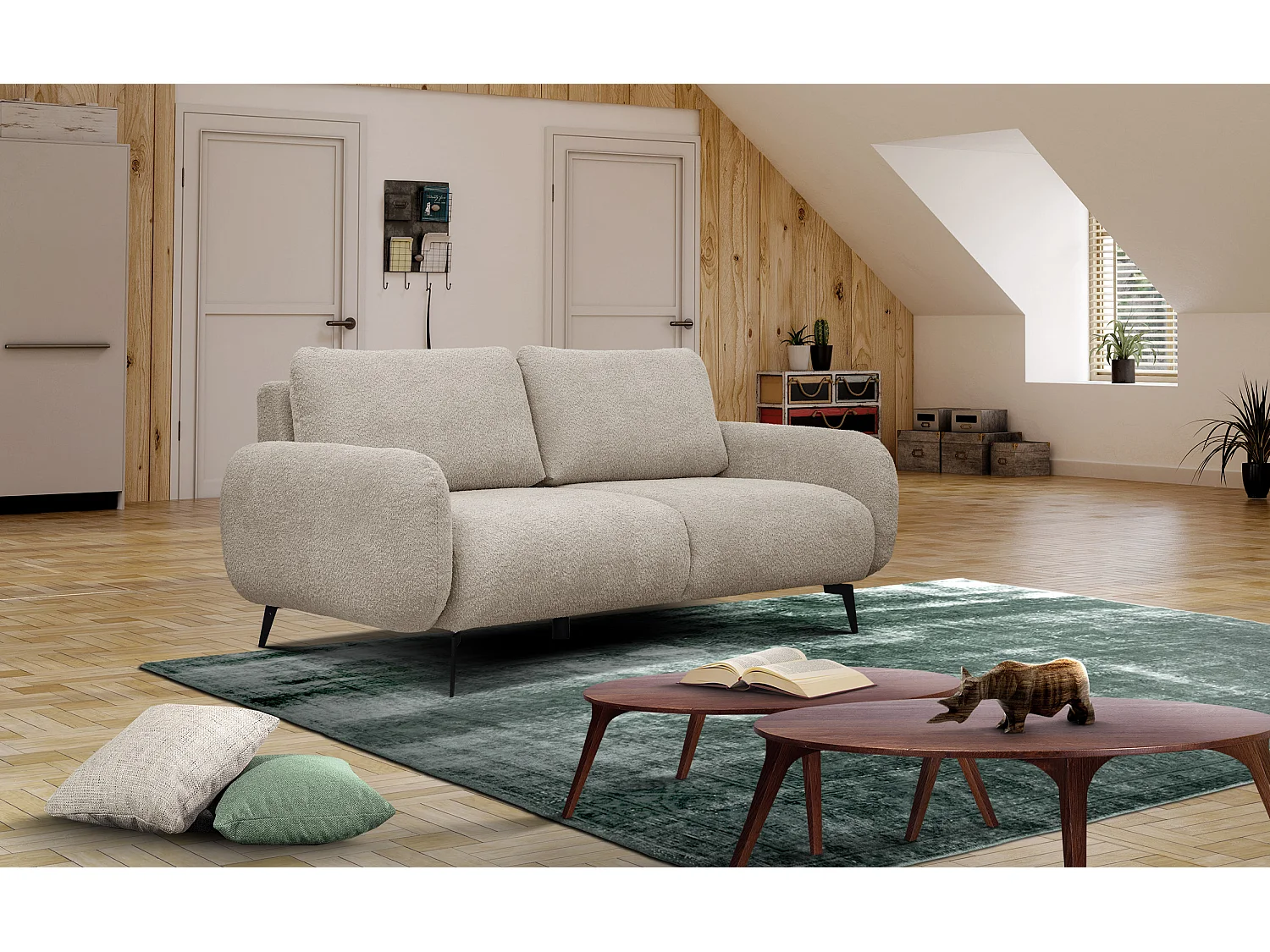 FEBE Sofa 3-Sitzer, ecru