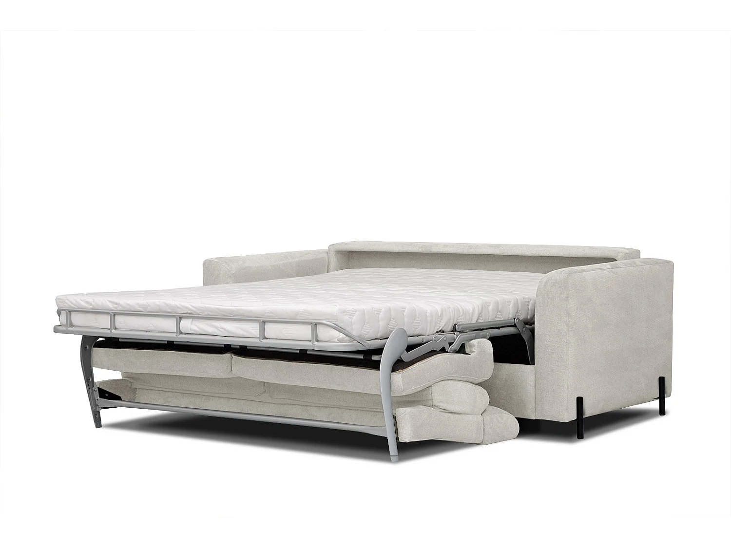 MEZO Sofa 3-Sitzer mit Schlaffunktion und verstellbare Kopfstützen, ecru