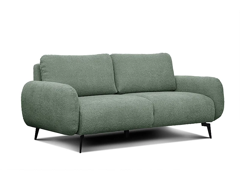 Canapé droit 3 places tissu vert menthe - FEBE