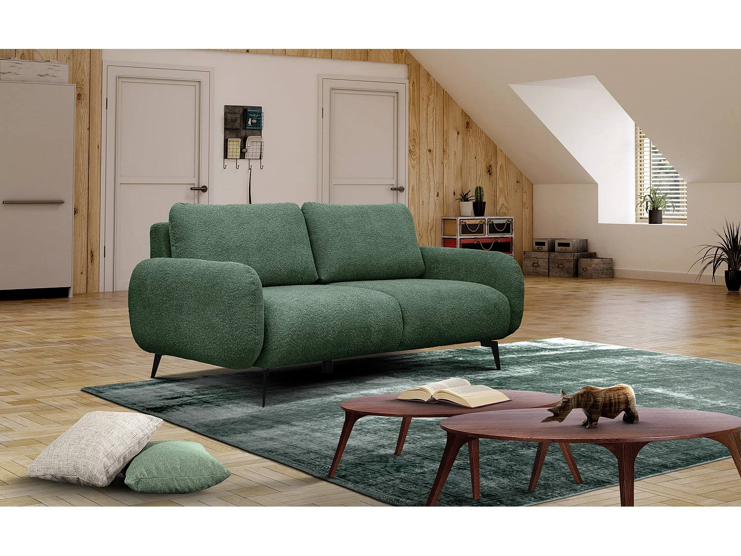 FEBE Sofa 3-Sitzer, olive