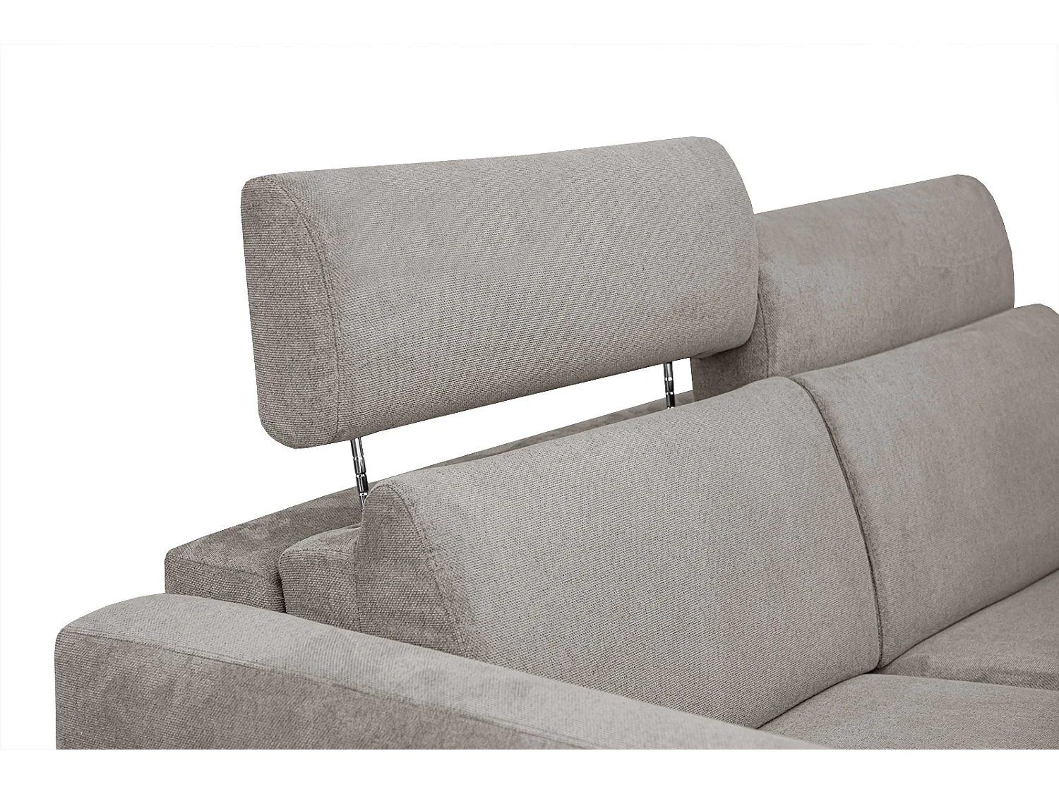 MEZO Sofa 3-Sitzer mit Schlaffunktion und verstellbare Kopfstützen, taupe