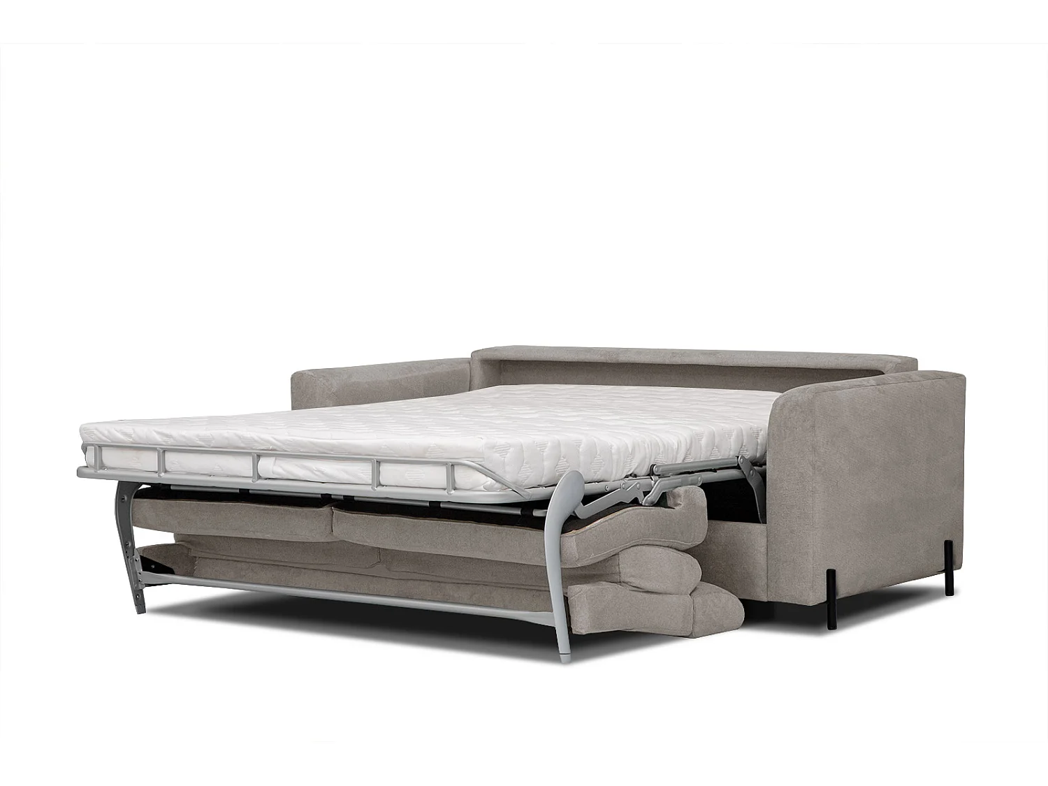 MEZO Sofa 3-Sitzer mit Schlaffunktion und verstellbare Kopfstützen, taupe