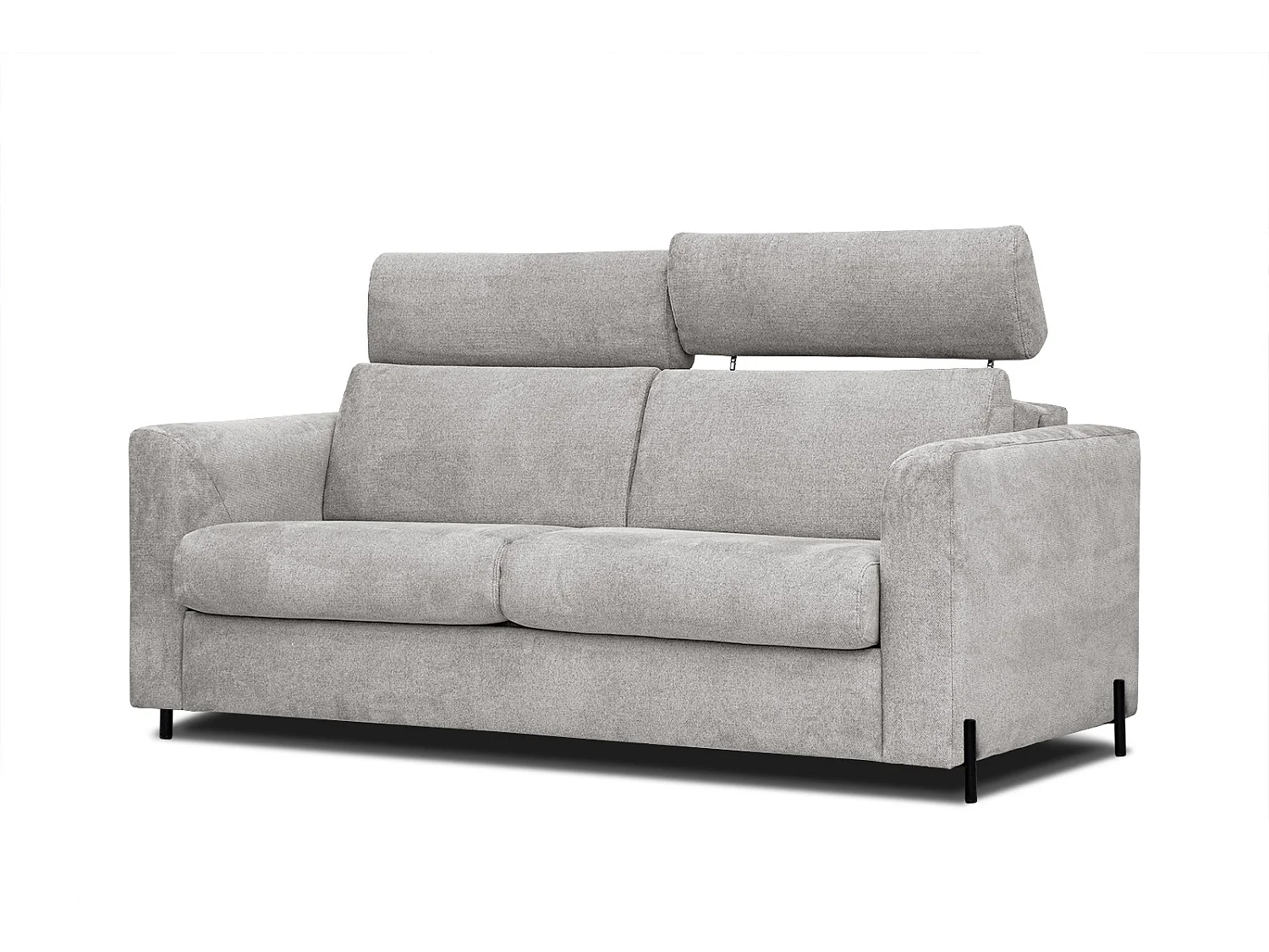 MEZO Sofa 3-Sitzer mit Schlaffunktion und verstellbare Kopfstützen, creme