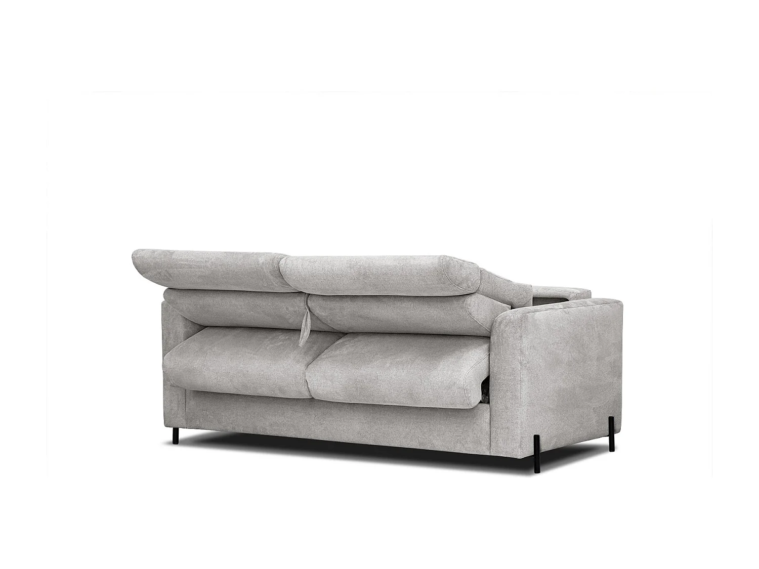 MEZO Sofa 3-Sitzer mit Schlaffunktion und verstellbare Kopfstützen, creme