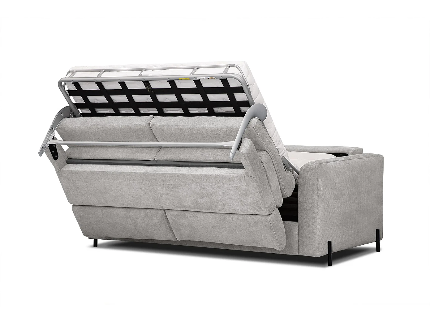 MEZO Sofa 3-Sitzer mit Schlaffunktion und verstellbare Kopfstützen, creme