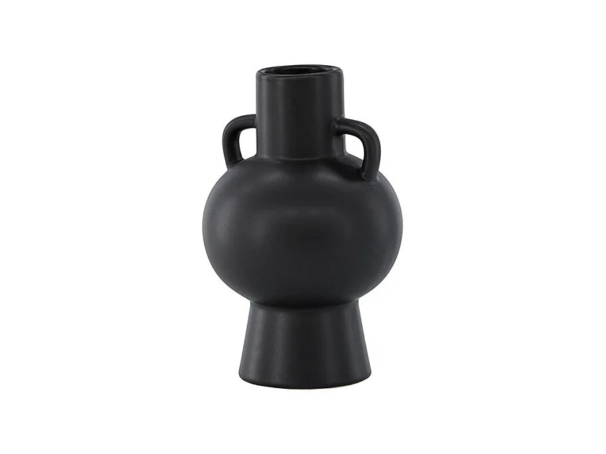 Vase Design en Céramique "Cent" 24cm Noir