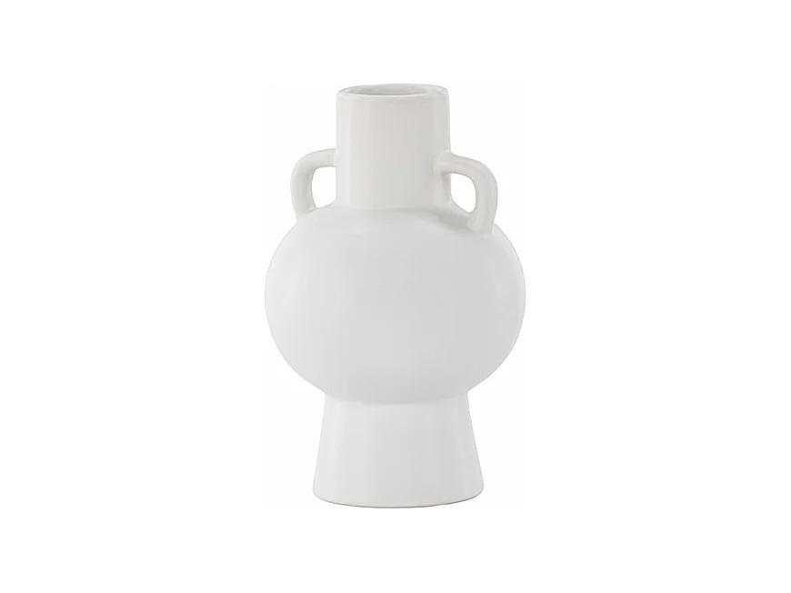 Vase Design en Céramique "Cent" 24cm Blanc