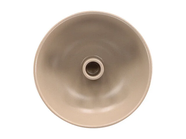 Bougeoir Design en Céramique "Posh" 18cm Beige