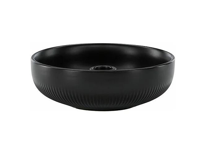 Bougeoir Design en Céramique "Posh" 18cm Noir