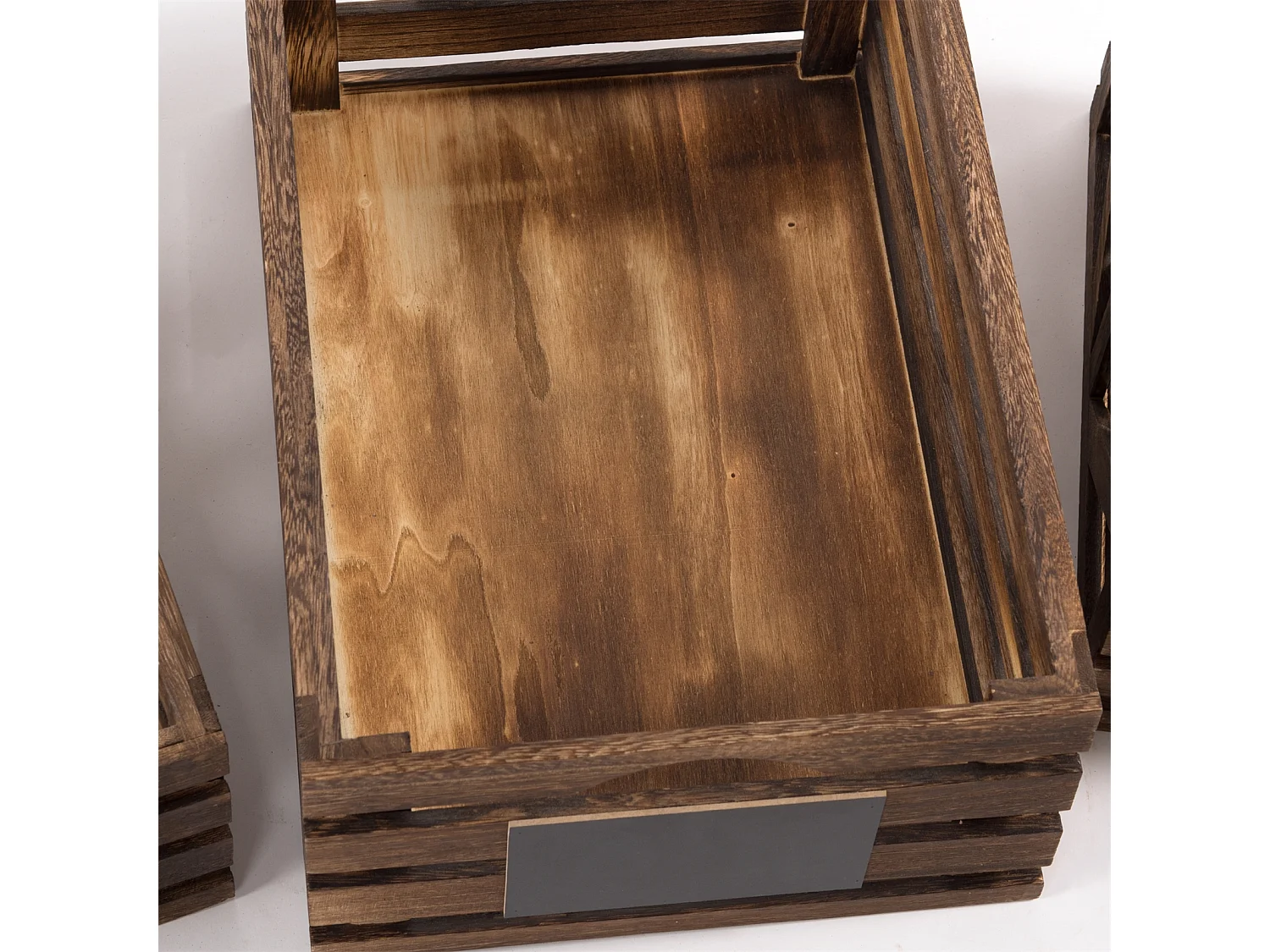 SET DE CAISSES EN BOIS Mira 3 pièces. Bois massif, différentes tailles couleurs naturelles