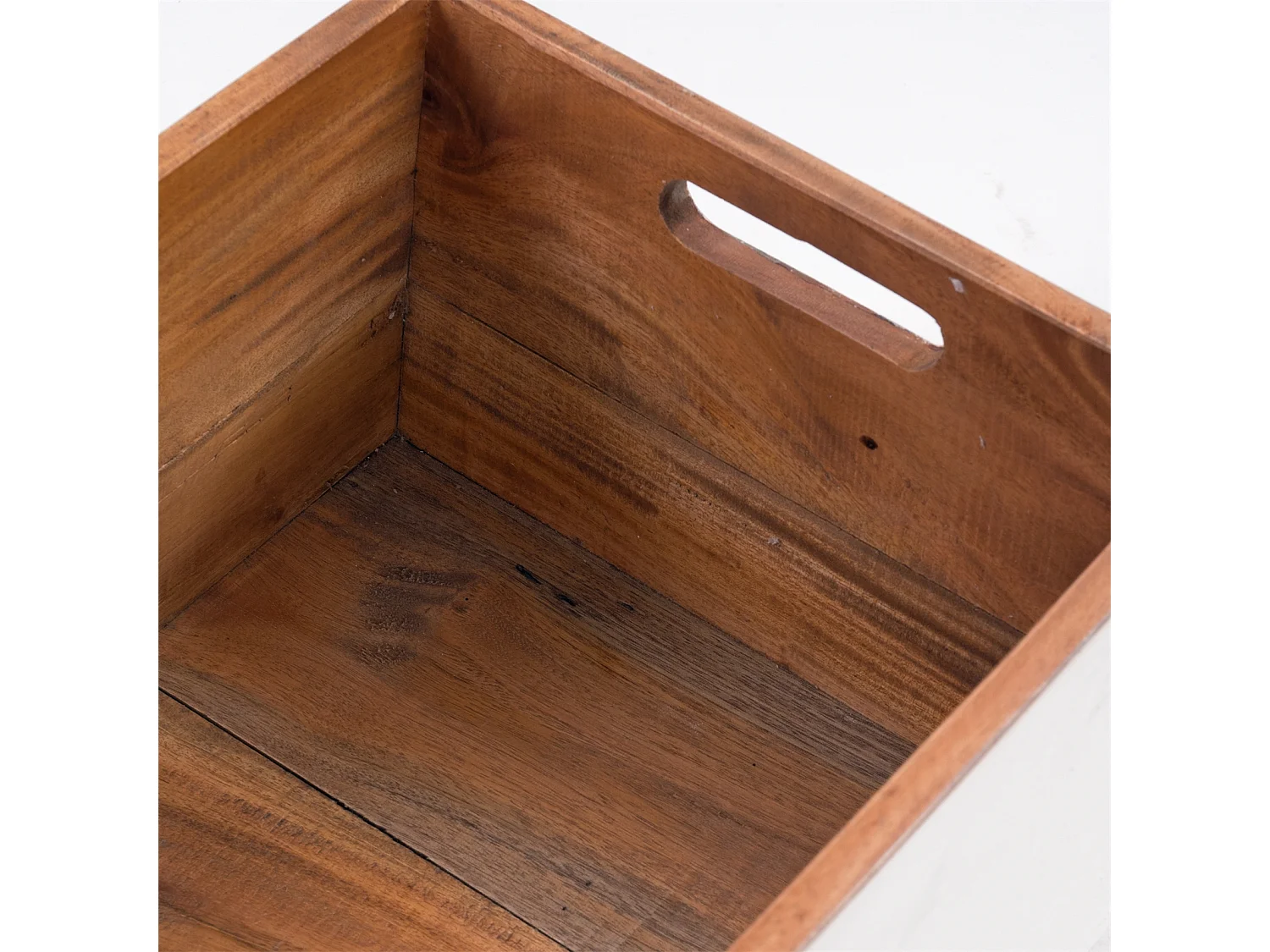 CAISSE EN BOIS BOÎTE Bois de recyclage massif, avec roulettes 06 weiß-landhaus