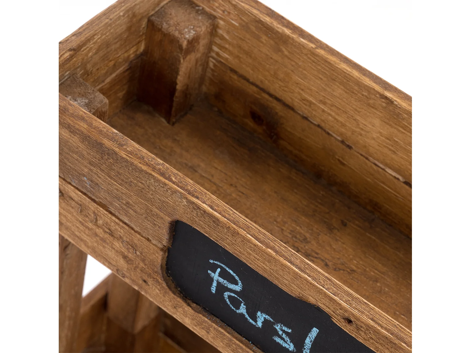 CAISSE À PLANTES Basilic Bois de recyclage massif, inscriptible, empilable couleurs naturelles