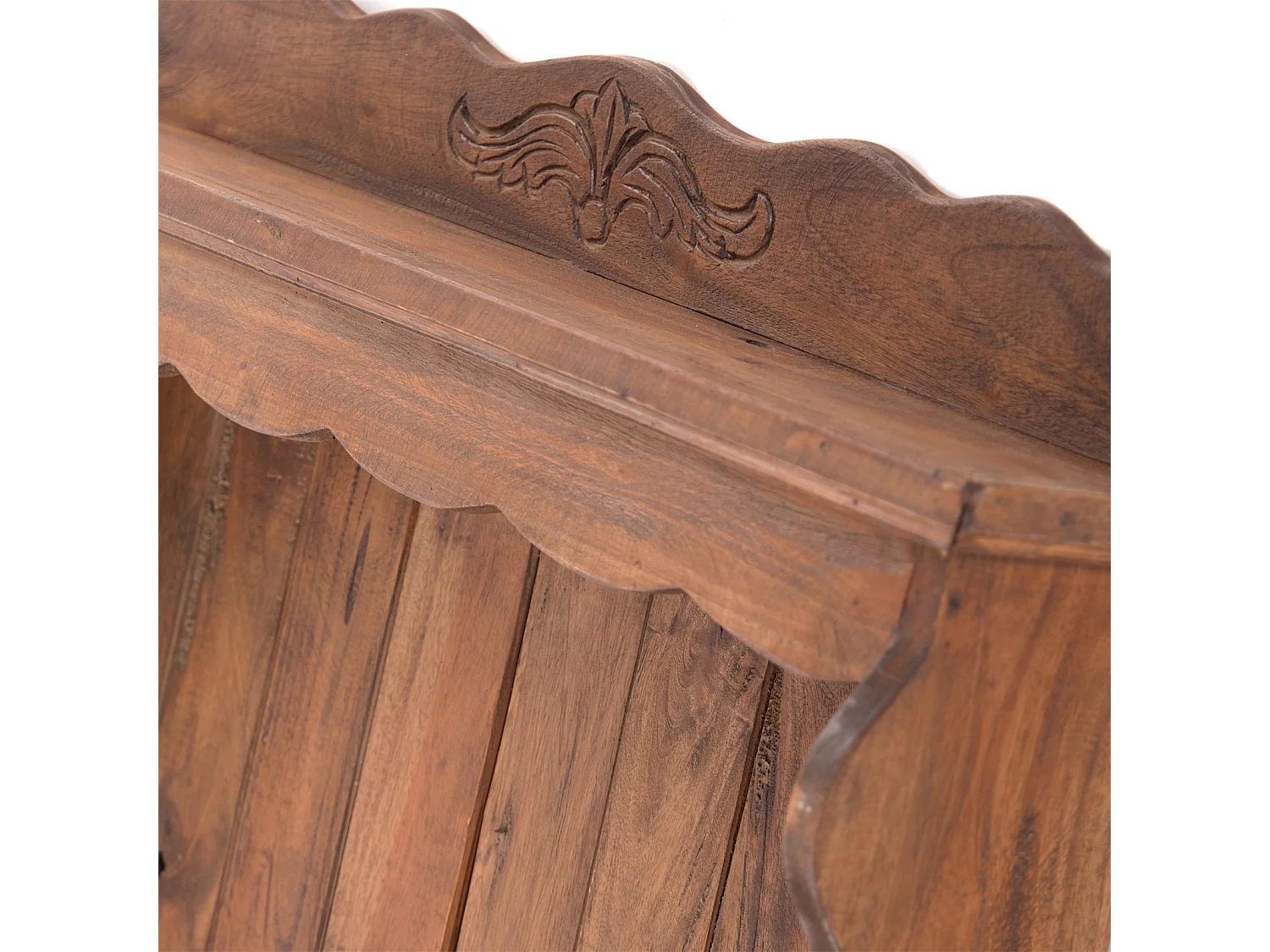 ÉTAGÈRE MURALE Cottage Bois de mahogany, 3 crochets, couleurs naturelles