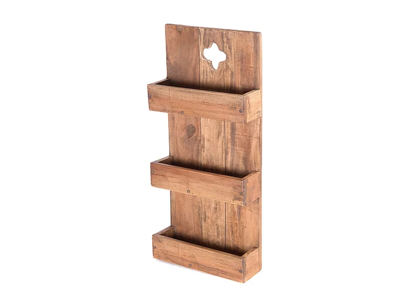 WAND-HÄNGEREGAL  Daya 65 Massivholz, 3 Fächer naturfarben