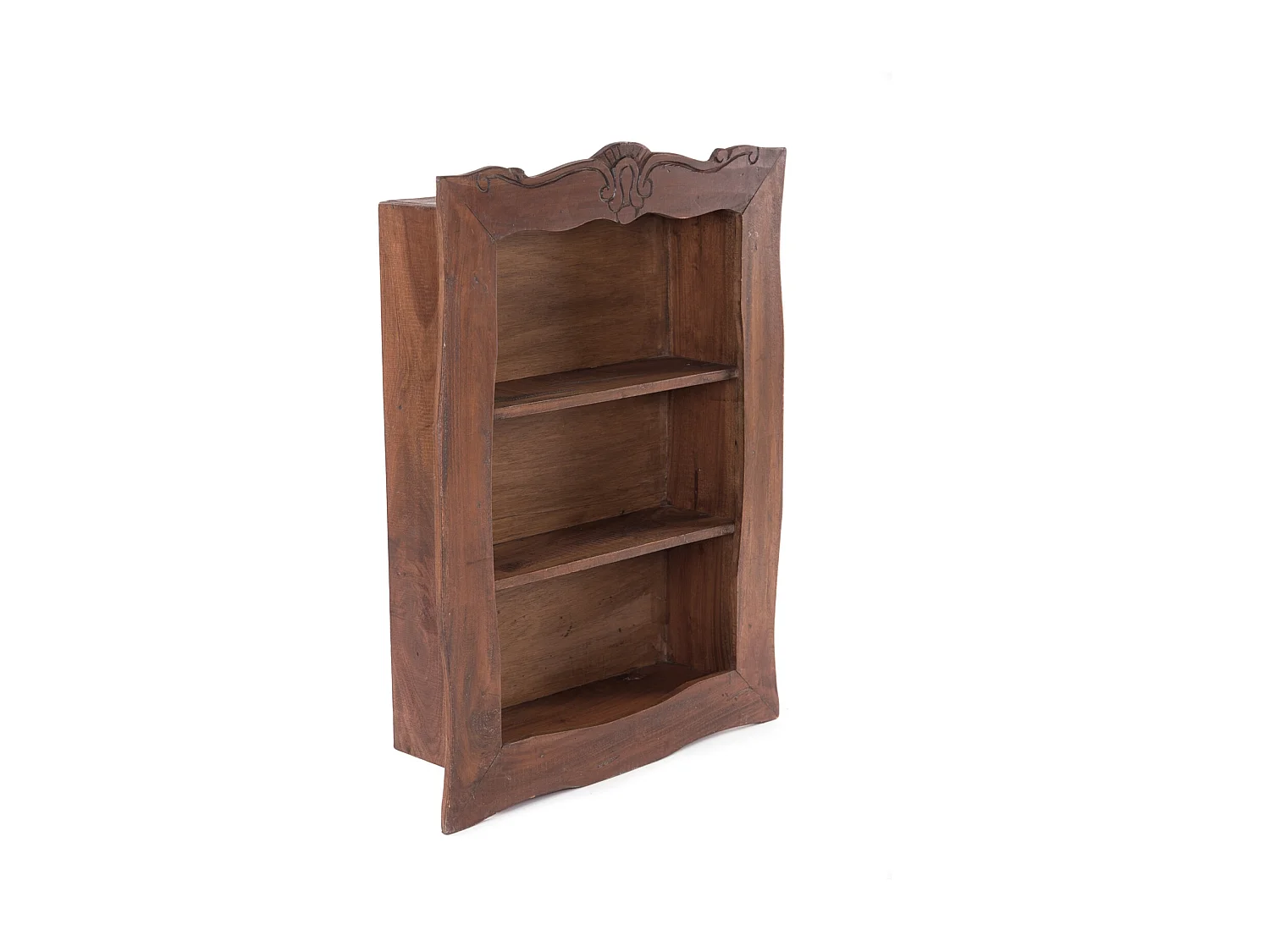 ÉTAGÈRE MURALE Clea 80 Bois de mahogany, 3 niveaux marron foncé