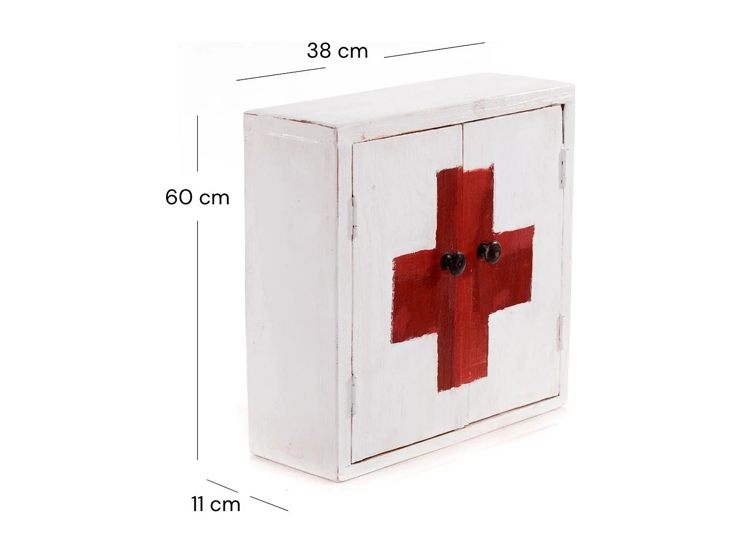 ARMOIRE À PHARMACIE MEDIC 35 Bois massif en acajou 06 weiß-landhaus