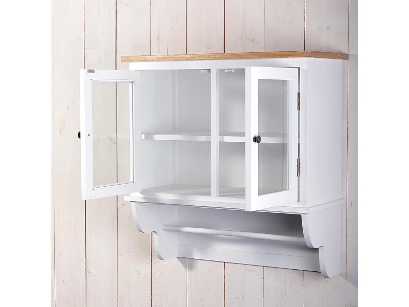 WANDSCHRANK IDA mit Glastür weiß