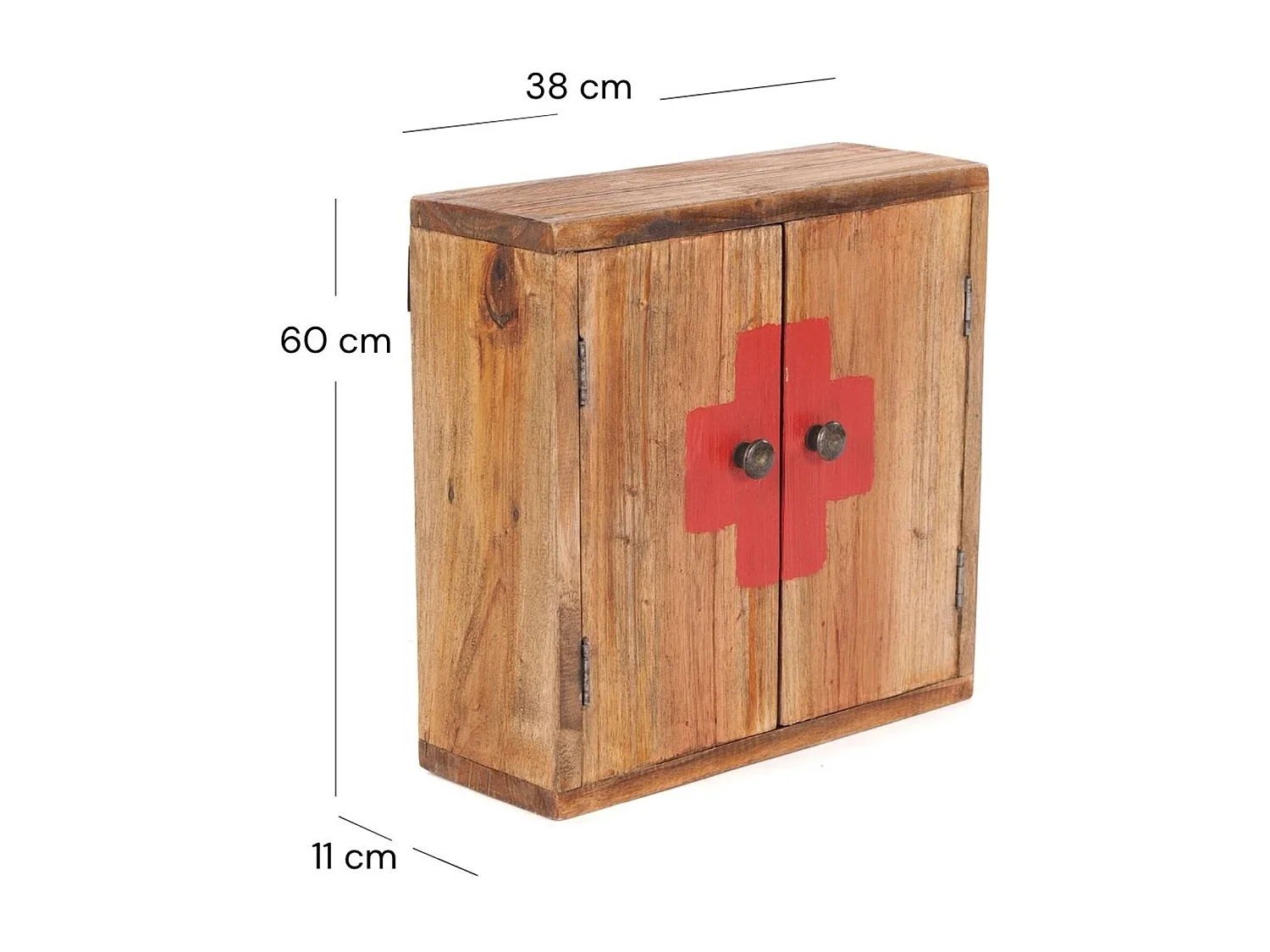 ARMOIRE À PHARMACIE MEDIC 35 Bois massif en acajou 01 natur-vintage