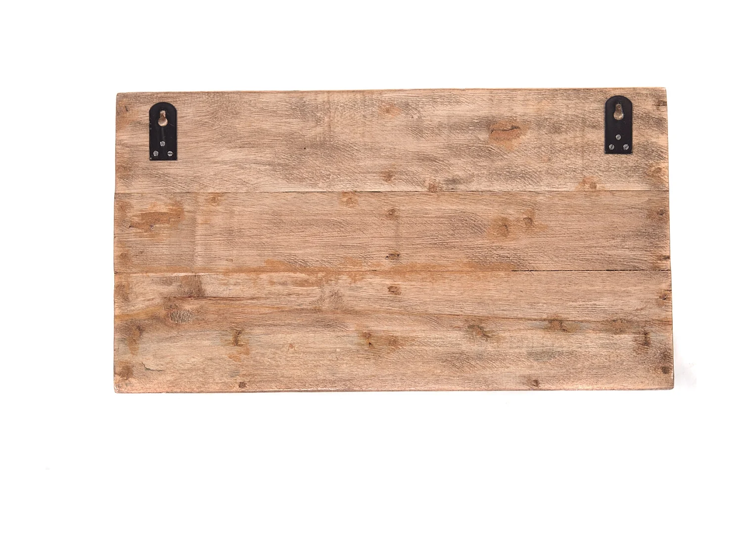 ÉTAGÈRE MURALE Stockage 40 Bois massif en acajou, 2 compartiments couleurs naturelles