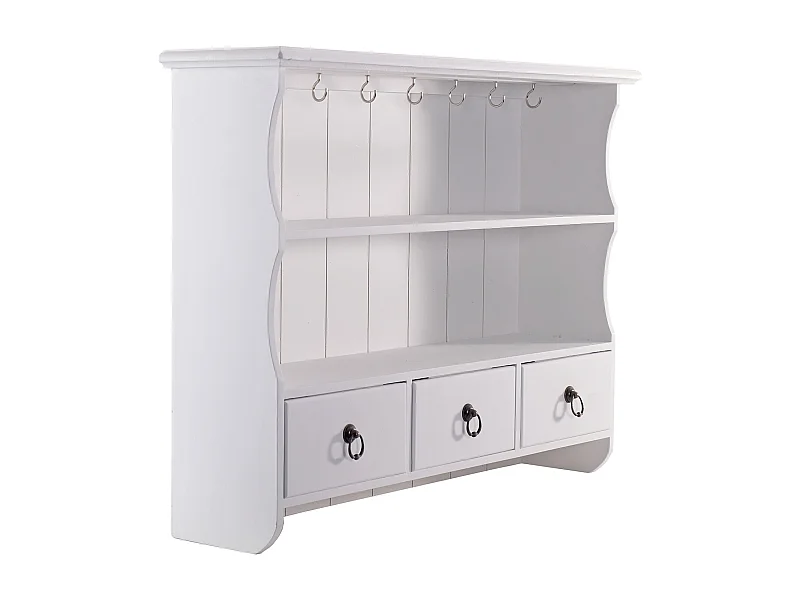 ÉTAGÈRE MURALE FRIDA avec des tiroirs blanc