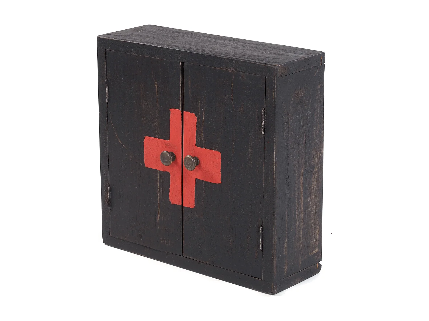 ARMOIRE À PHARMACIE MEDIC 35 Bois massif en acajou 04 schwarz-natur