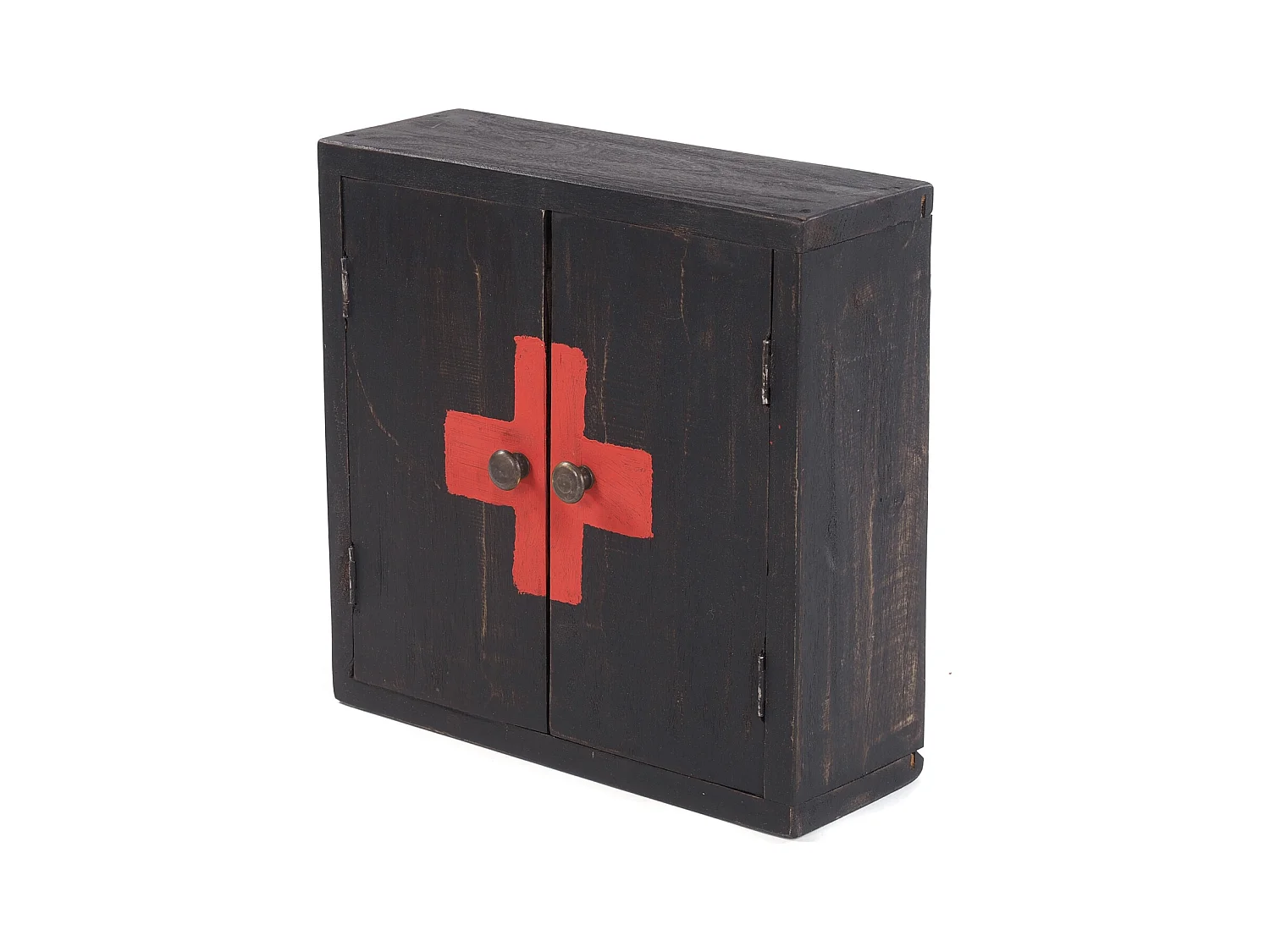 ARMOIRE À PHARMACIE MEDIC 35 Bois massif en acajou 04 schwarz-natur