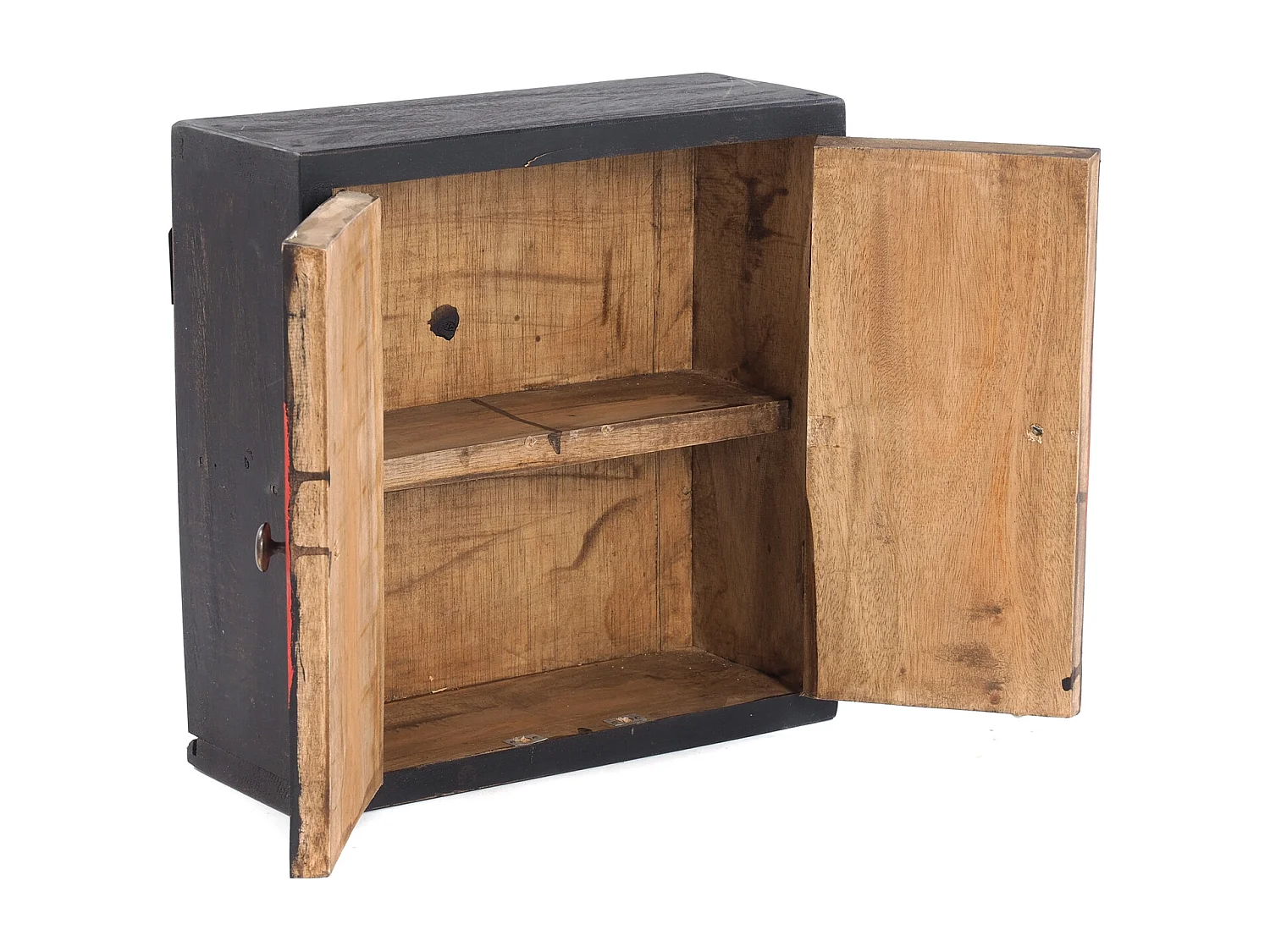 ARMOIRE À PHARMACIE MEDIC 35 Bois massif en acajou 04 schwarz-natur