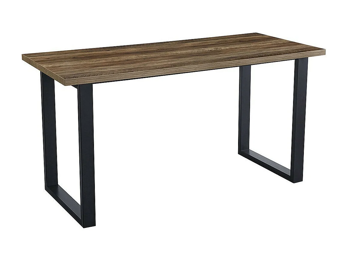 Table à manger haute EDWAR longueur 180cm en décor mango, idéal pour une salle à manger conviviale