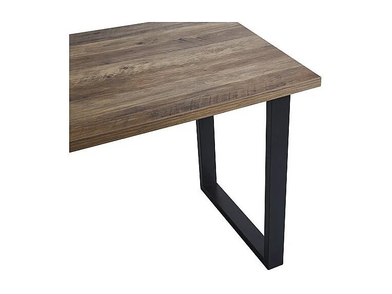 Table à manger haute EDWAR longueur 180cm en décor mango, idéal pour une salle à manger conviviale