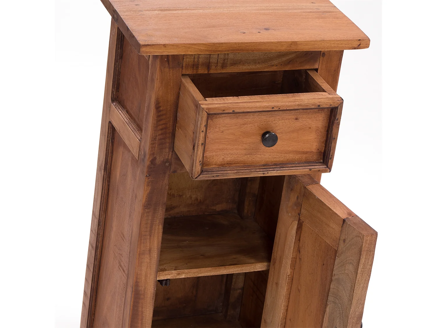 PLACARD DE COULOIR PLANTE 80 Bois de recyclage en acajou, aspect usé 08 honigfarben gewachst