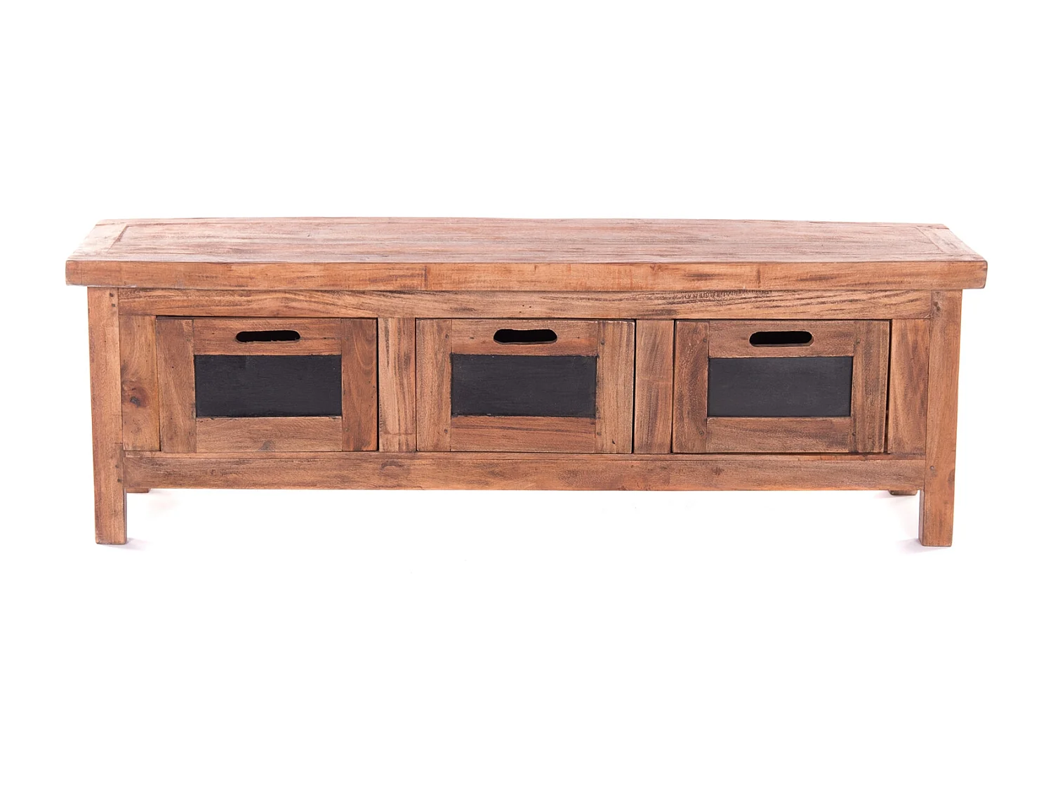 COMMODE Lettre Bois de mahogany, 3 tiroirs couleurs naturelles