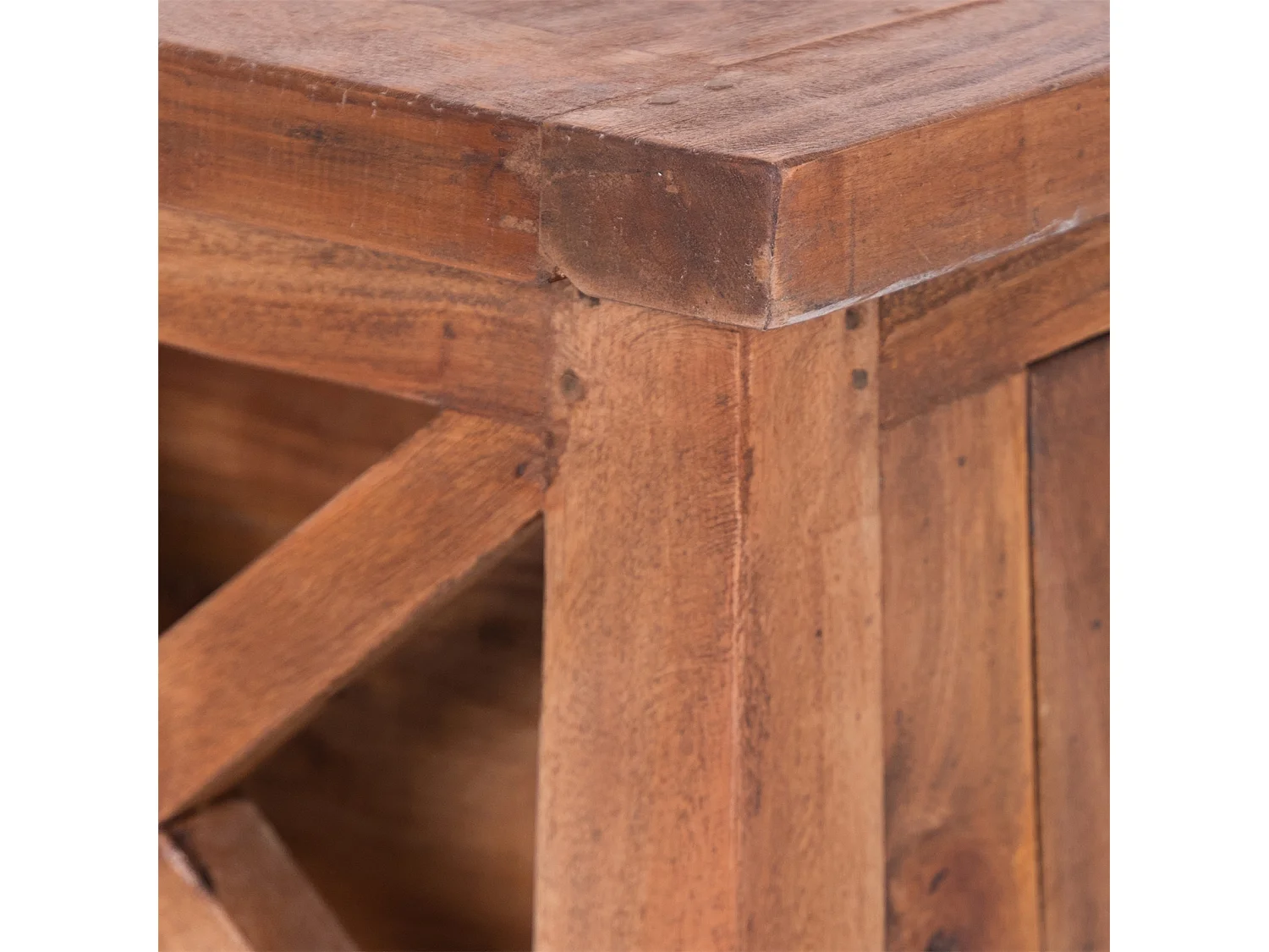 COMMODE Lettre Bois de mahogany, 3 tiroirs couleurs naturelles