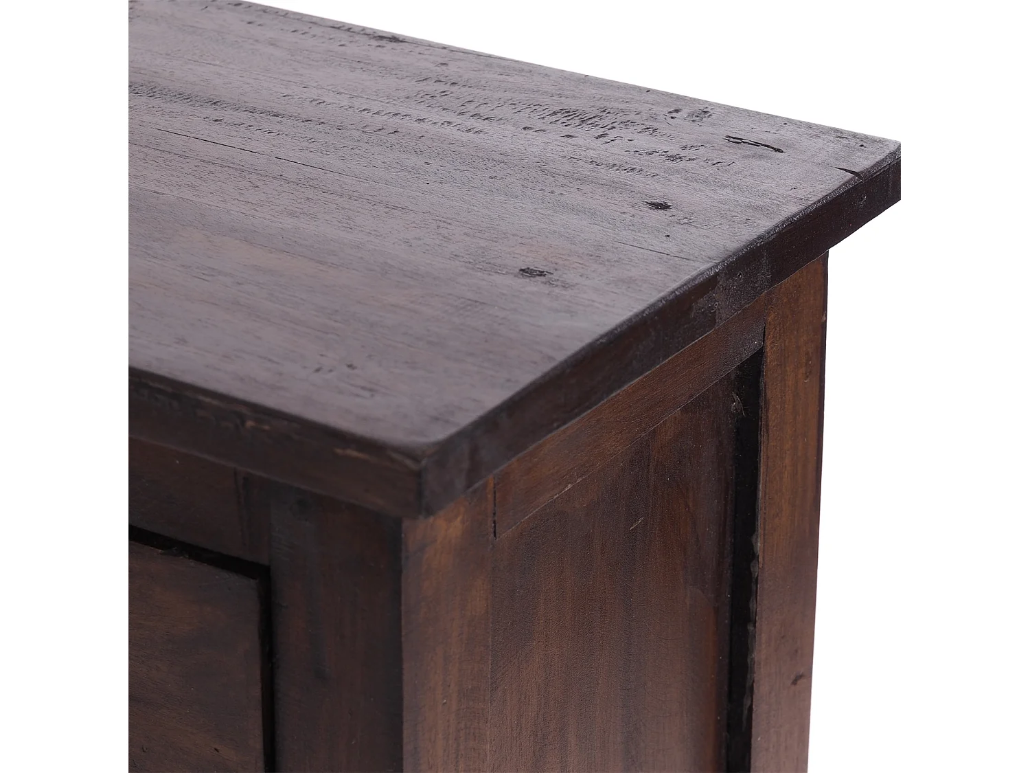 FLURSCHRANK PLANT 80 Mahagoni Recyclingholz, Used Look 03 dunkelbraun