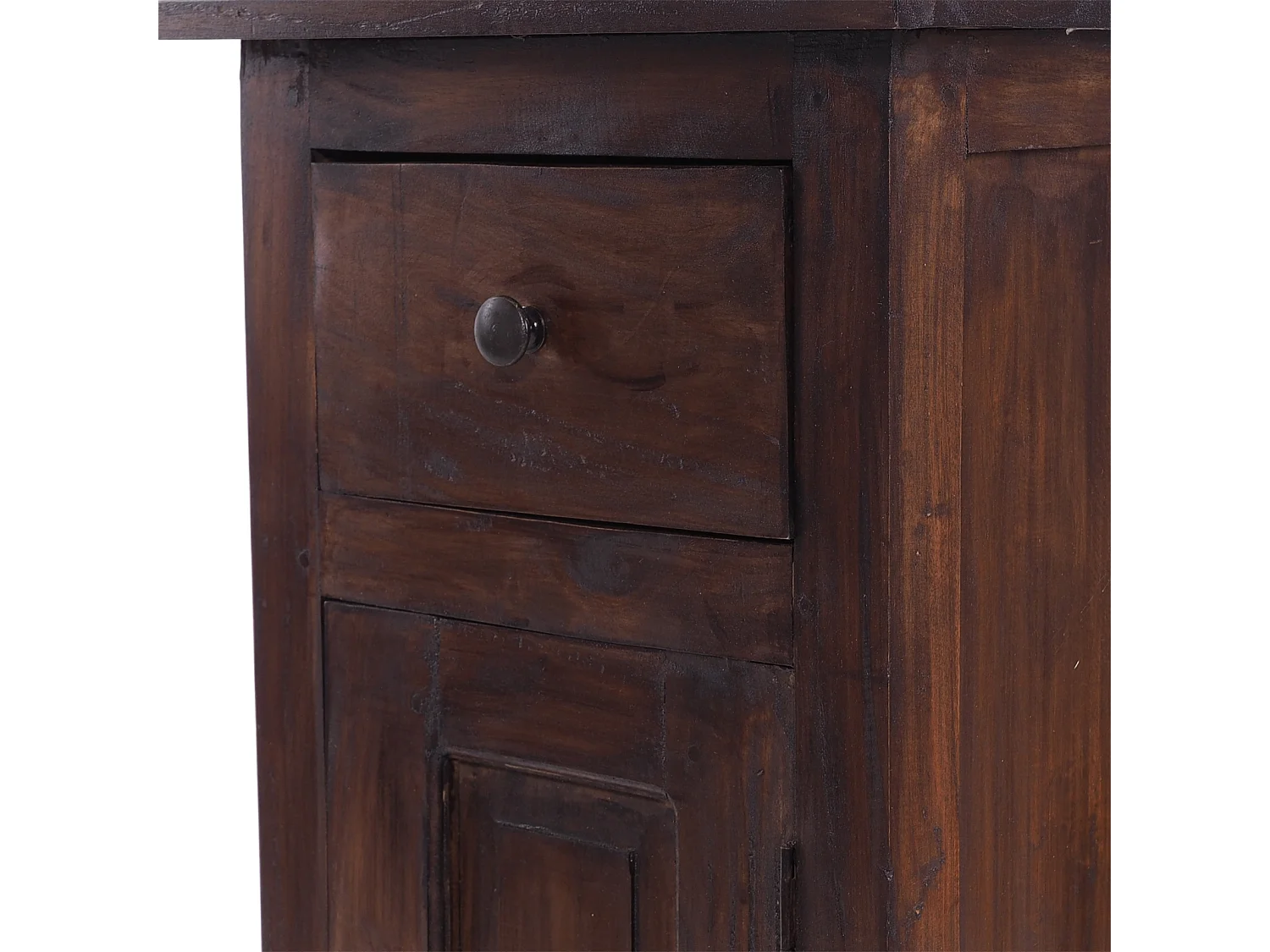 FLURSCHRANK PLANT 80 Mahagoni Recyclingholz, Used Look 03 dunkelbraun