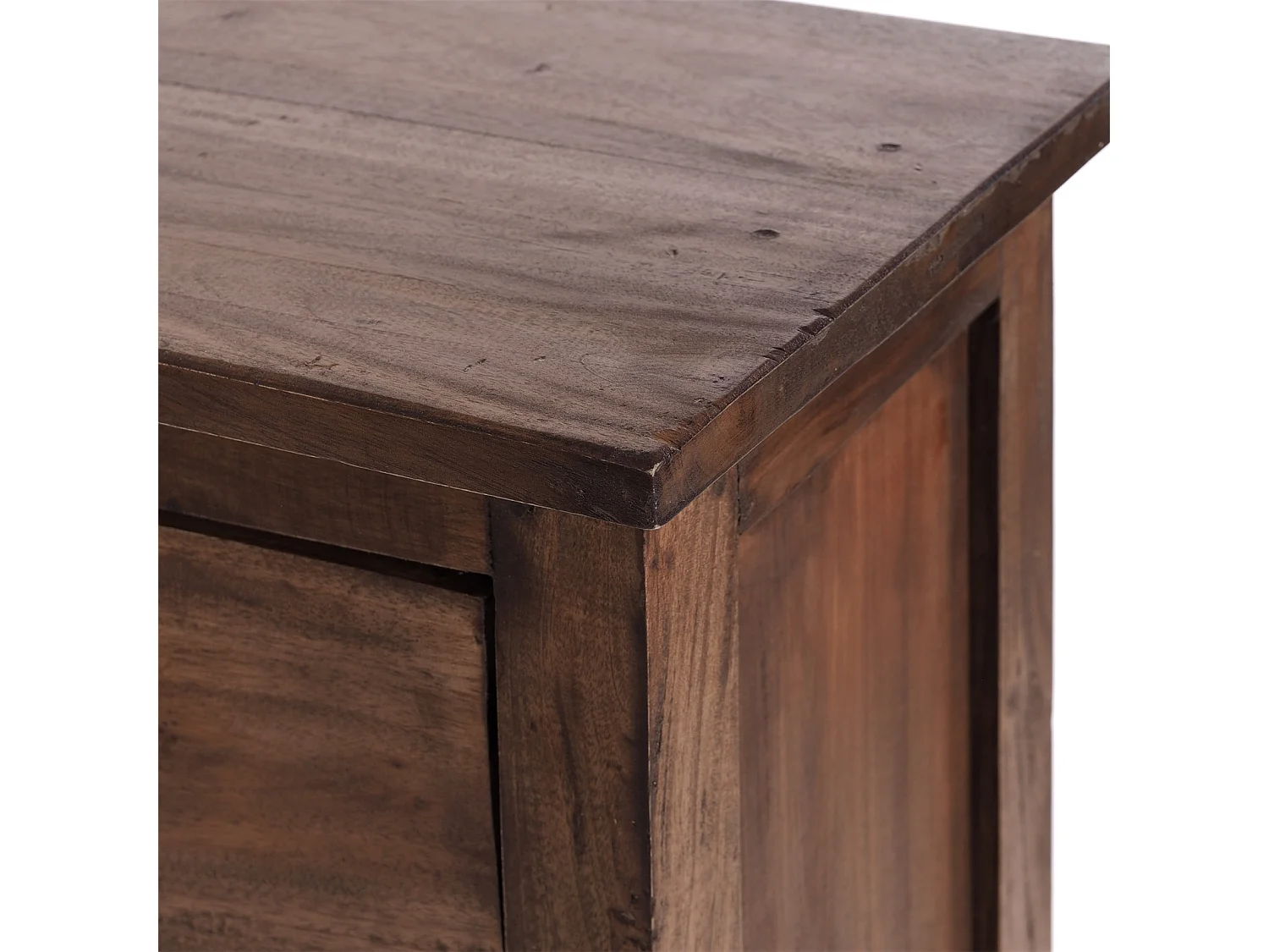 FLURSCHRANK PLANT 80 Mahagoni Recyclingholz, Used Look 02 hellbraun