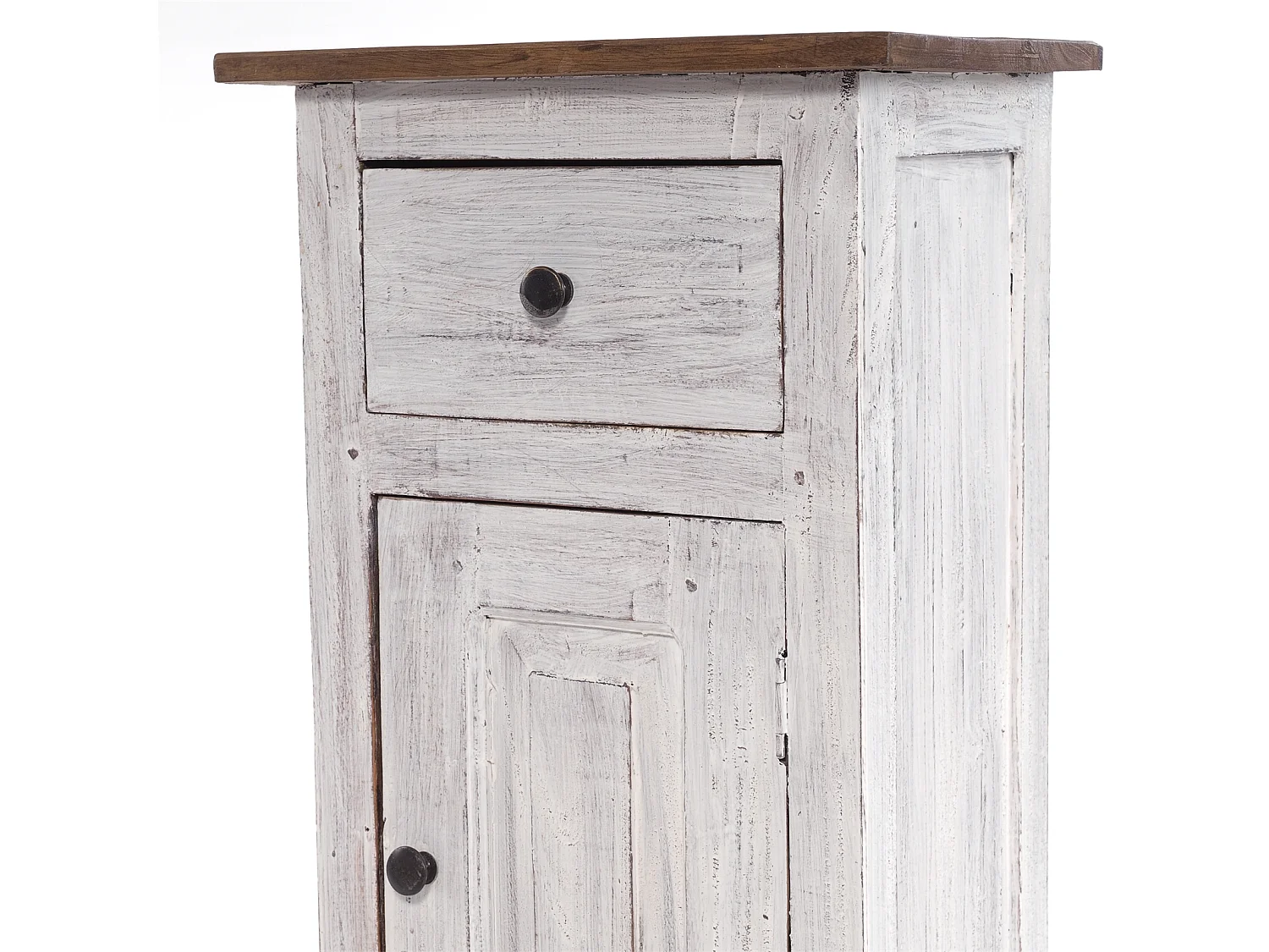 PLACARD DE COULOIR PLANTE 80 Bois de recyclage en acajou, aspect usé 05 weiß-natur